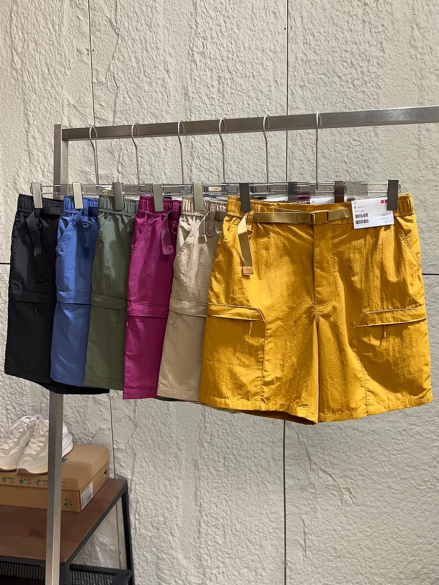 

Casual Nylon Workwear Shorts And Mid-Length Pants Loose Fit for Couples Summer Men's And Women's Sports Pants High Waist