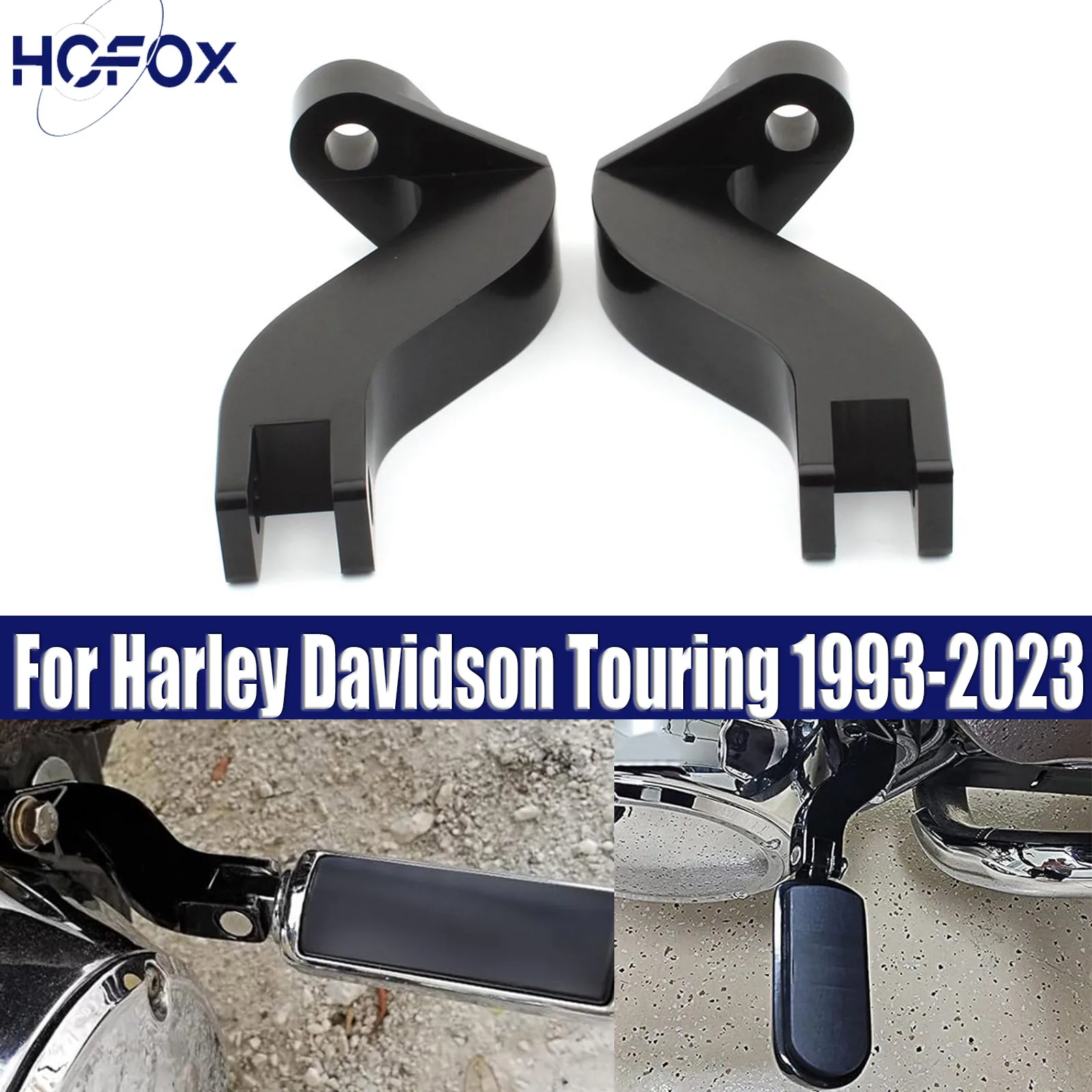 

Motorcycle Rear Foot Pegs Mount Bracket Passenger Footrest Mount Kit For Harley Davidson Touring 1993-2023