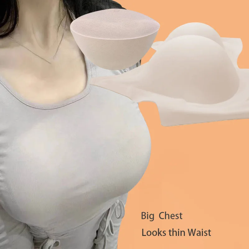 1 Pair Realistic Strap Sponge Breast Forms Fake Boobs Enhancer Bra Padding Inserts For Swimsuits Crossdresser Cosplay