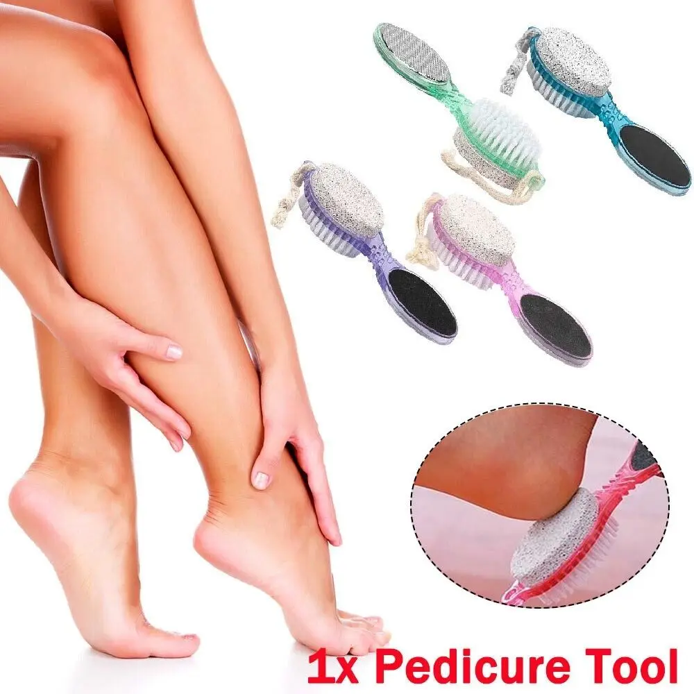 Durable 4 in 1 Foot Cleaning Brush Remove Dead Skin Exfoliate Pedicure Machine Scrub Remover Tool Pedicure Foot Care Tool