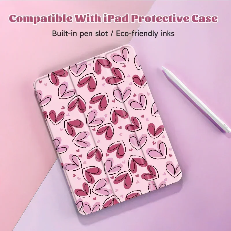

Love Case Compatible With iPad iPad 9.7-Inch (6th/5th Generation, 2018/2017)Mini4/5 ,Air4/5 10.9in,With Pen Holder