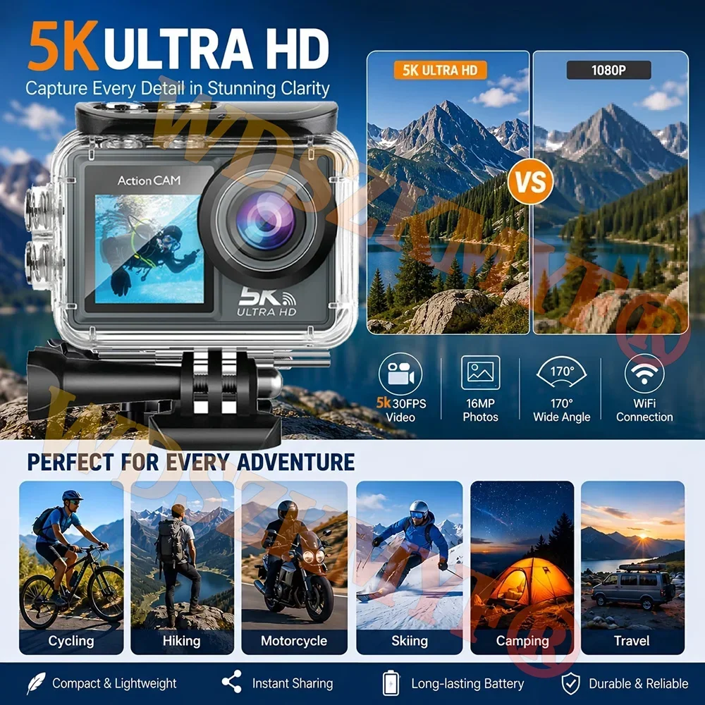 action-cam-5k-con-schermo-touchscreen-anti-vibrazione-doppia-fotocamera-sportiva-ips-supporto-per-casco-e-bicicletta-ideale-per-viaggi-vlog-e-attivita-all'aperto