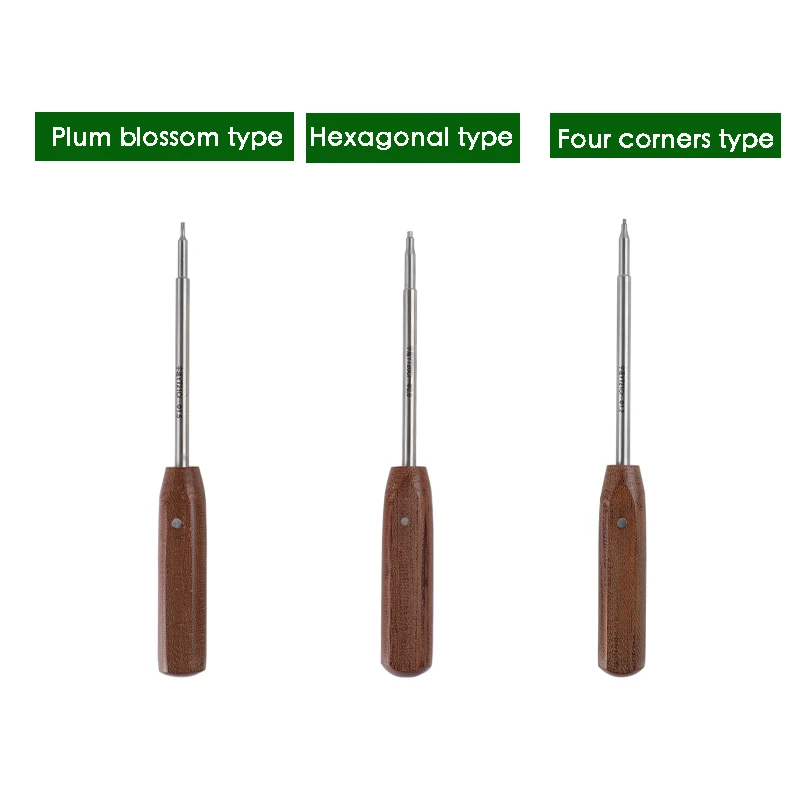 Straight Cross Plum Screwdriver, hexágono e quatro cantos