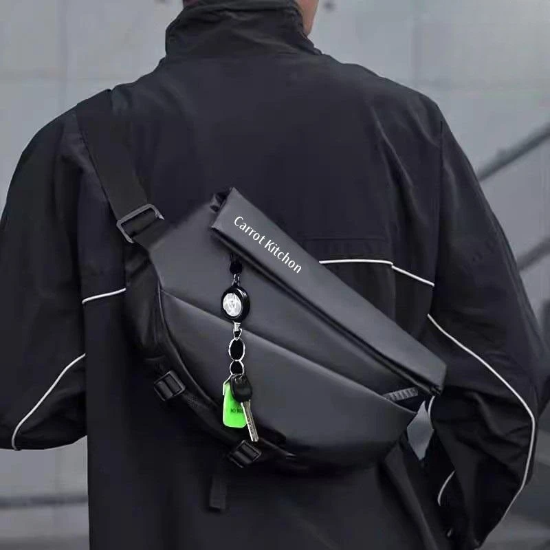 Men Crossbody Sling Bag Commuter Motorcycle Bicycle Shoulder Pack Casual Sport Chest Bag