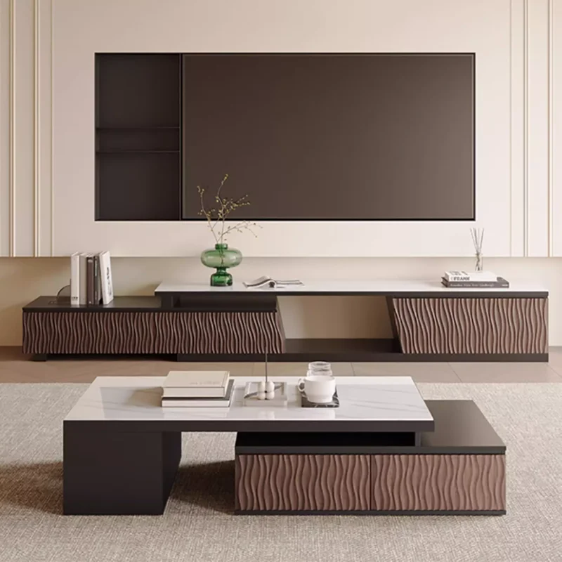 &Luxury Adjustment Tv Stand Unique Design Living Room Storage French Aesthetic Muebles De Salón Room Furnitures