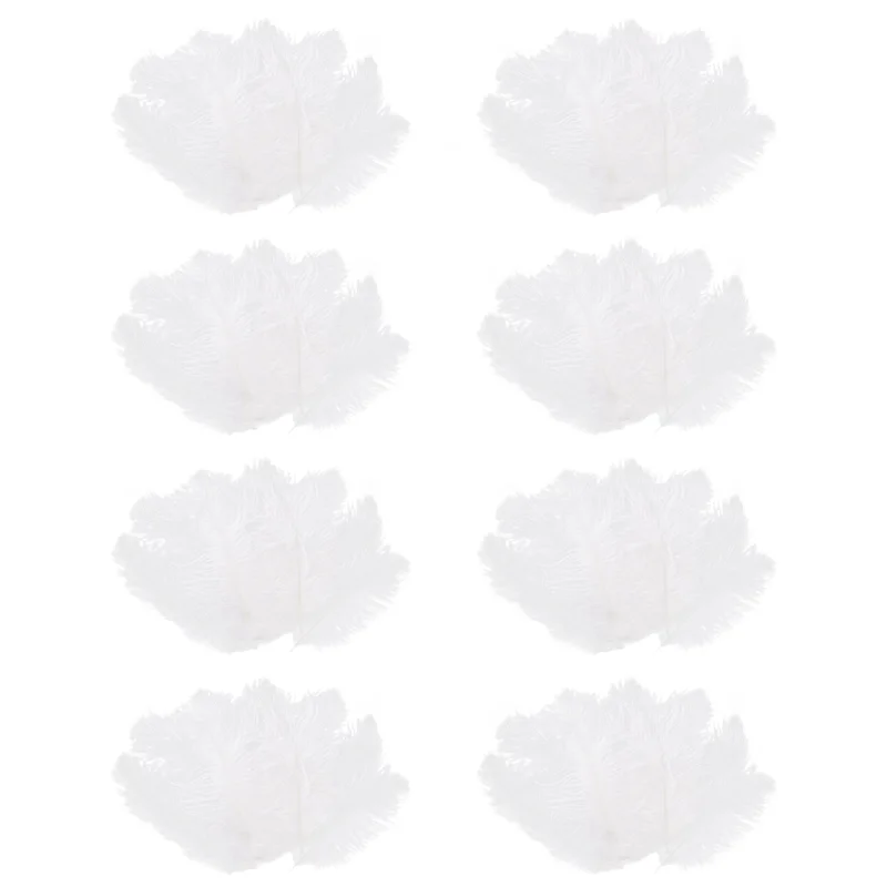 

80 шт., белые натуральные страусиные перья 20-25 см, свадьба своими руками