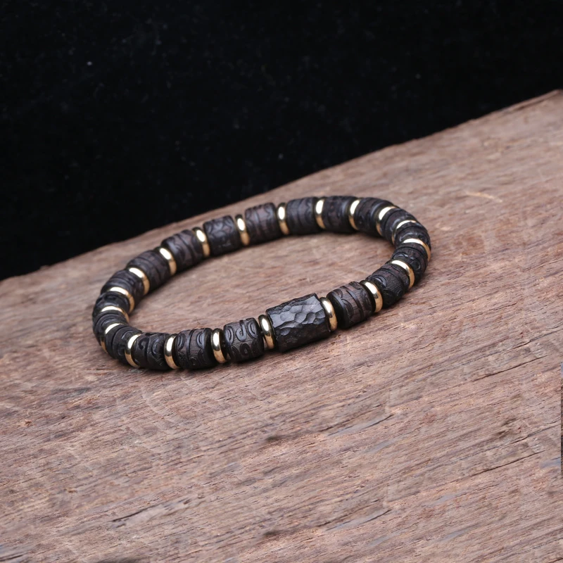 Ebenholz-Armband, 8 mm x 8 mm, Liebessymbol, Valentinstagsgeschenk, Paar-Versprechensarmband, Express Love – Detail 8