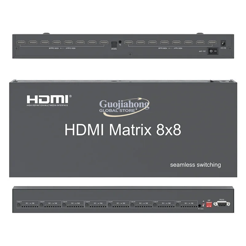 

Бесшовная матричная система 8×8: матричный коммутатор/распределитель высокого разрешения (8 входов/8 выходов) с аудиовыходом и автономным интерфейсом RS232