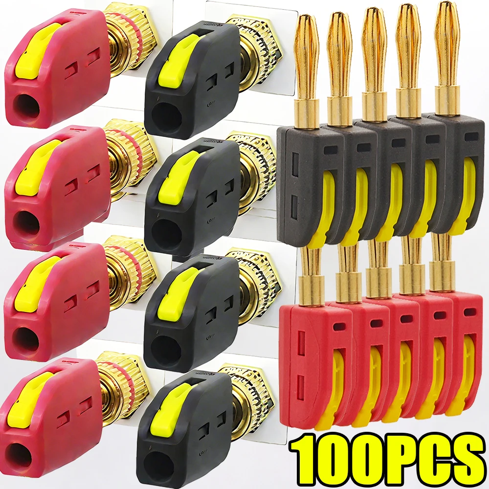 

Wholesale 4MM Quick Wiring Plug Solderless Banana Connector High Current 32A Power Testing Instrument Jack Audio Speakers Plug