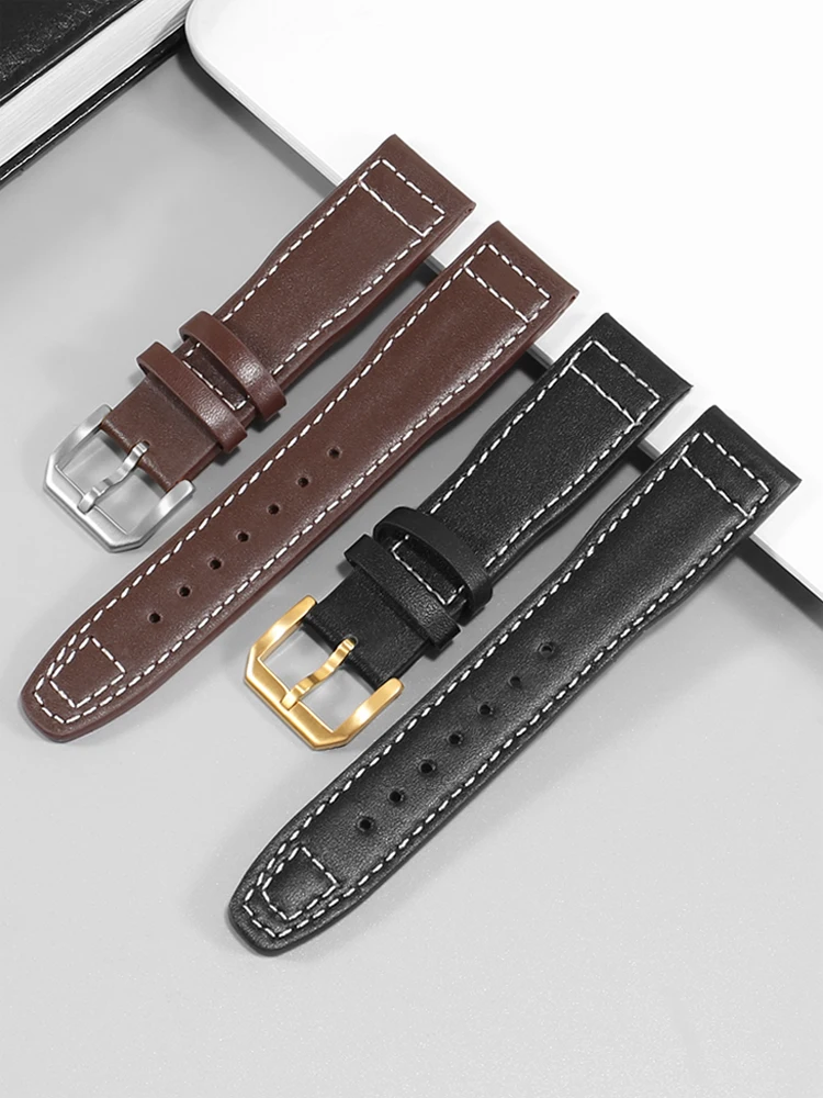 

Suitable for IWC Pilot Little Prince Strap Men's Spitfire Fighter Mark 18 Genuine Leather Watch Strap 20mm