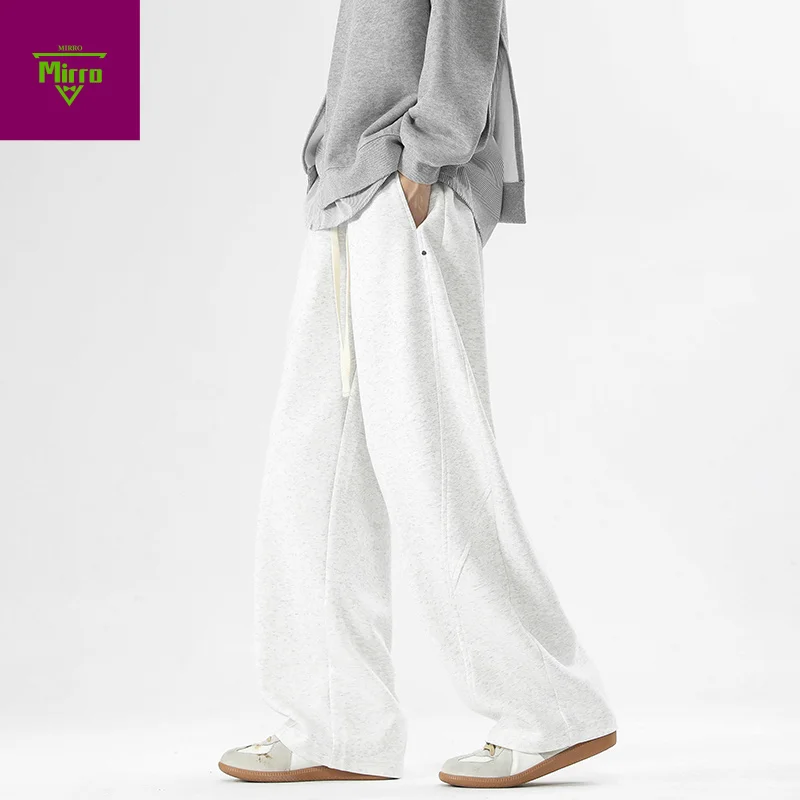 

【Mirrordust】American High Street streetwear 2025New Autumn Style Unisex Wide-Leg Straight Long Pants