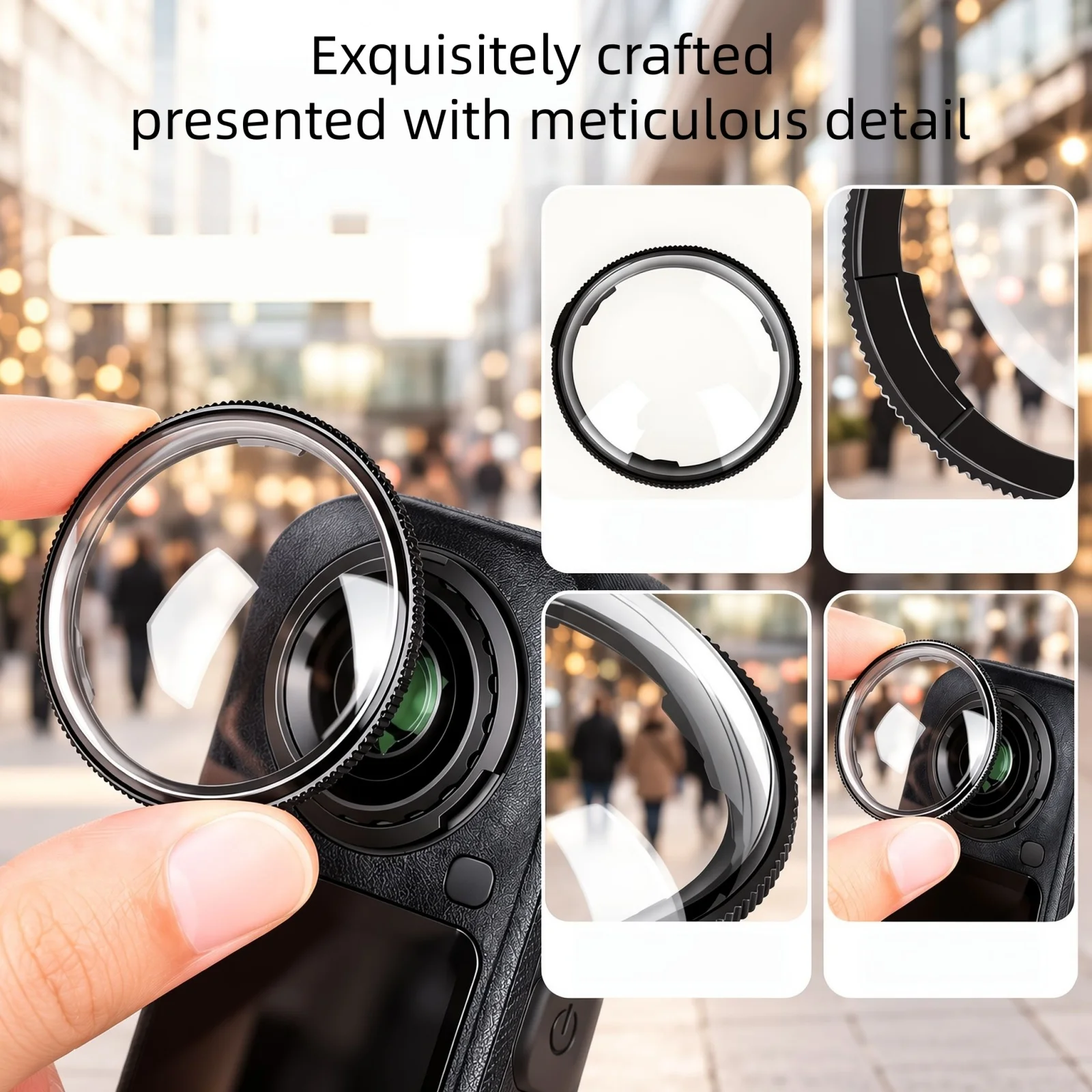 Protective Mirror for Insta360 X6 Camera PC/Glass Lens Cover Dustproof Scratch-Resistant Lens Protector for X6 Camera Accessory