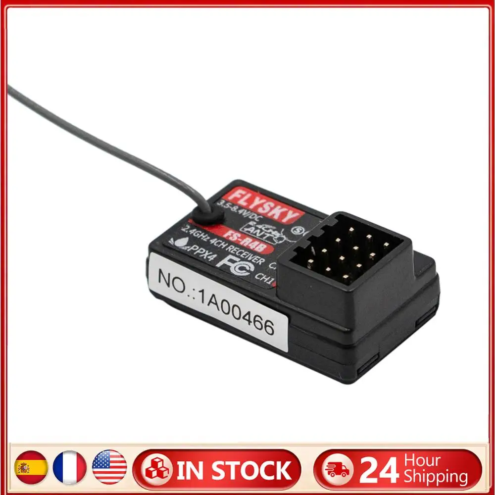 

Portable Radio Receiver Multifunctional Flysky FS-R4B Digital Receiver Single Antenna for Car for FS-G7P FS-ST8 FS-MG41 FS-MG4