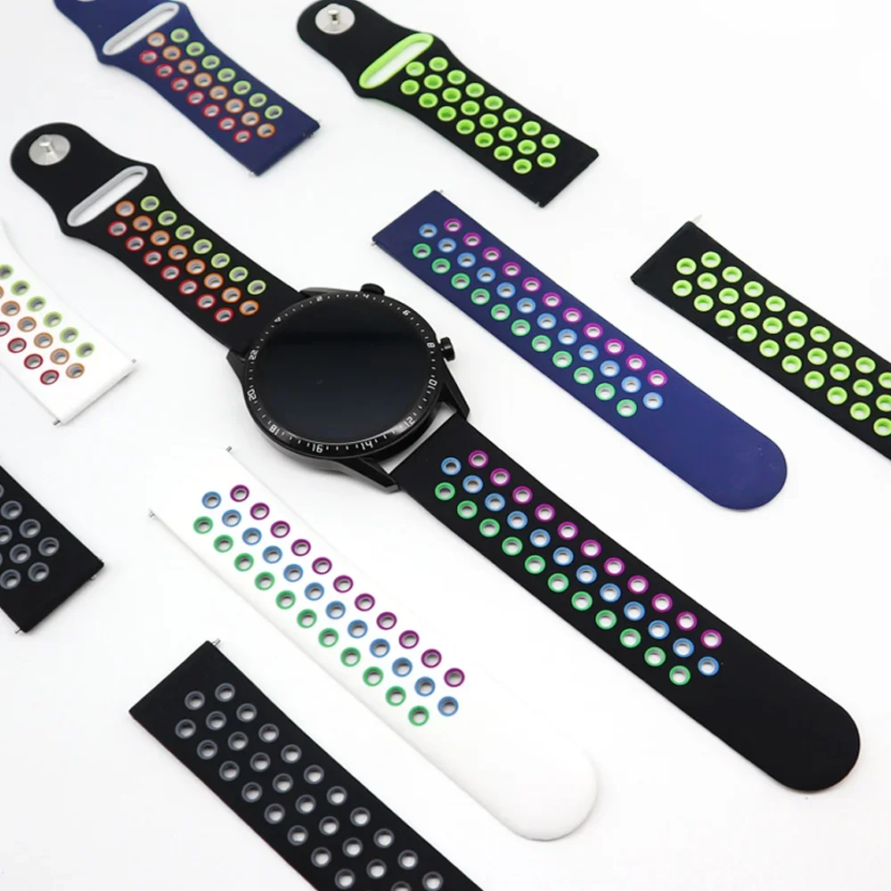 20mm/22mm watch band For Amazfit GTS 4/3/2 2e strap GTS2 Mini correa GTR4/3/2/2e silicone sport Bracelet Amazfit bip3Pro/5 strap