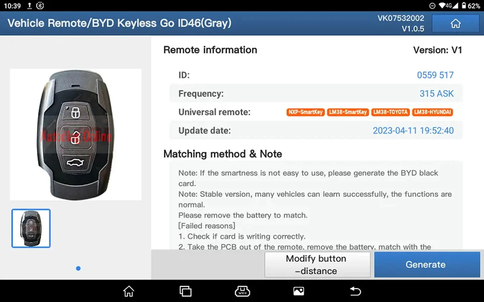Launch X431 Schlüsselprogrammiergerät für Ford/VW/Nissan Schlüsselanpassung ANTI-DIEBSTAHL Unterstützung X431 IMMO ELITE/IMMO PLUS/PAD V/PAD VI Scan – Detail 16