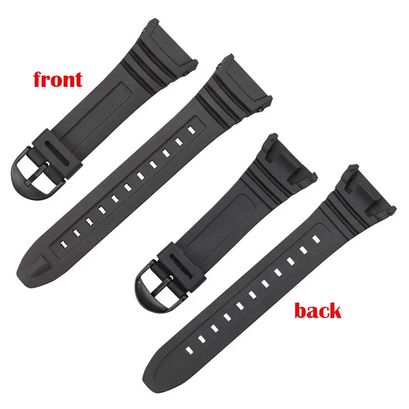 Rubber Watchband for Casio W-96H Watch Strap Accessories PU Plastic Silicone Bracelet with Special Interface Men Sport Wristband