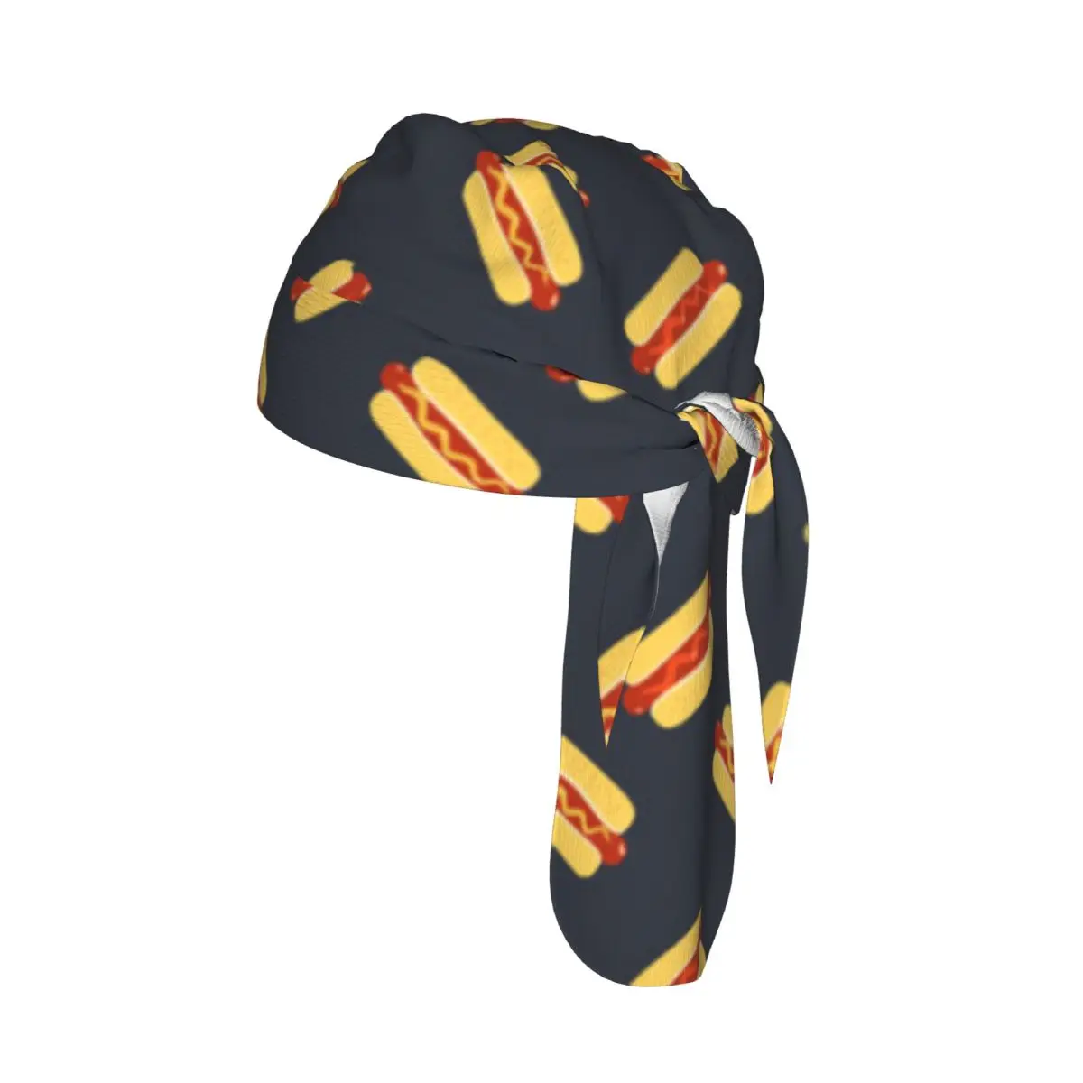 

Hot Dog Pattern Sport Running Hiking Sunscreen Hood Headwear Cycling Cap Quick Dry Pirate Hat