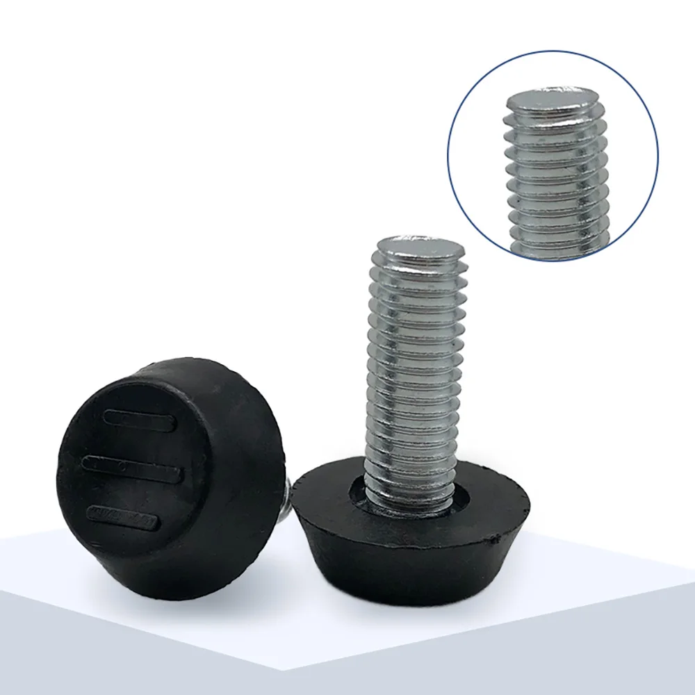2/4/10pcs Adjustable Foot Pad M6 M8 Screw-in On Type Base Furniture Table Chair Leveling Sofa Bed Cabinet Table Floor Protector