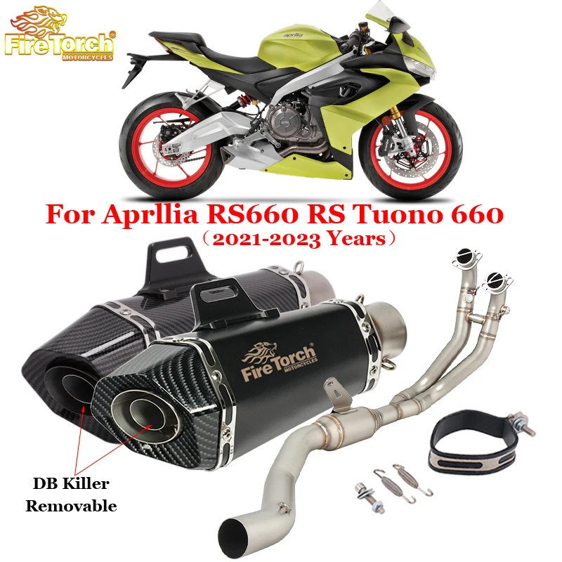 

Slip On For Aprilia RS660 RS 660 Tuono 660 2021 2022 2023 Full Systems Motorcycle Muffler Espace Front Link Pipe Moto Exhaust