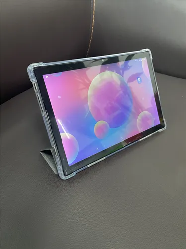 Imagen 2 del producto Para tableta BDF H39, funda con tapa de piel sintética de 10,1 pulgadas con función de pie, funda protectora