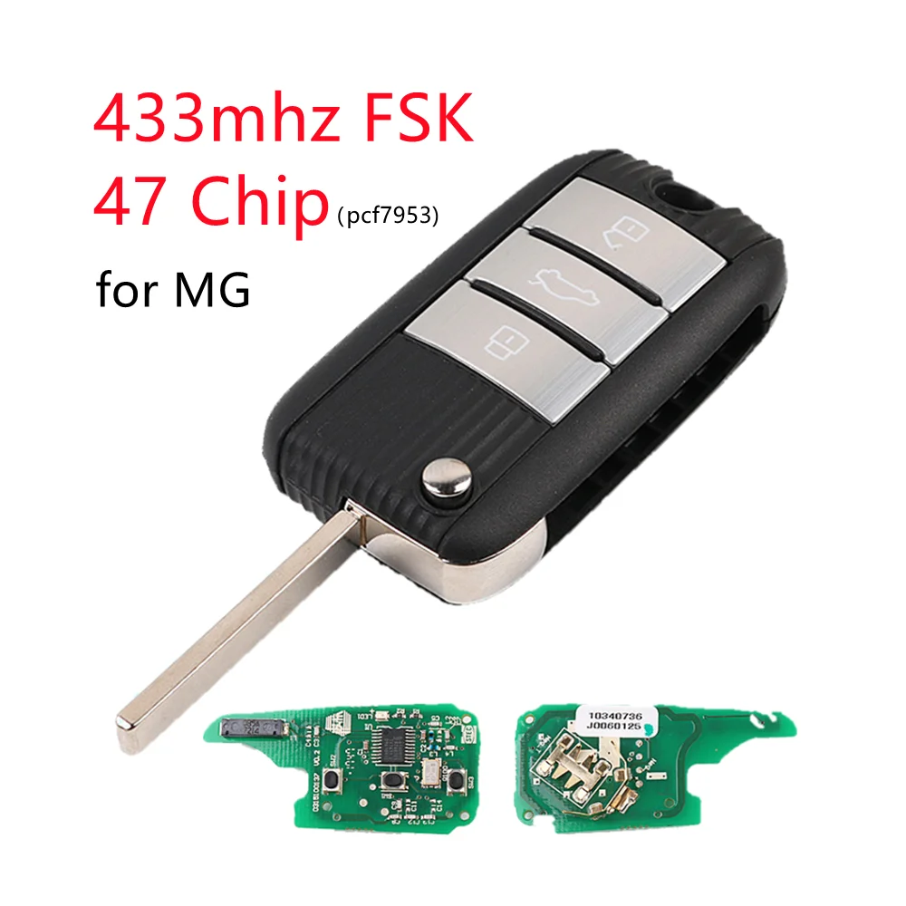 

Car Keyless Smart Remote Key 433Mhz with ID47 Chip (7953) for MG HS ZTS ZS MG3 MG6 MG5 RX5 RX8 i5 i6 Intelligent Remote Key Lock