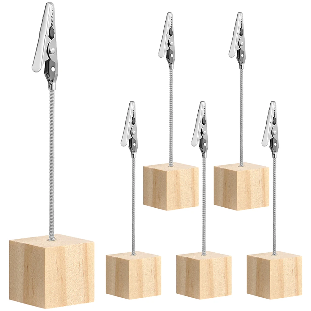 

6pcs Memo Clip Household Business Card Holder Desktop Message Clips Reusable Picture Frame Party Accessories Compact