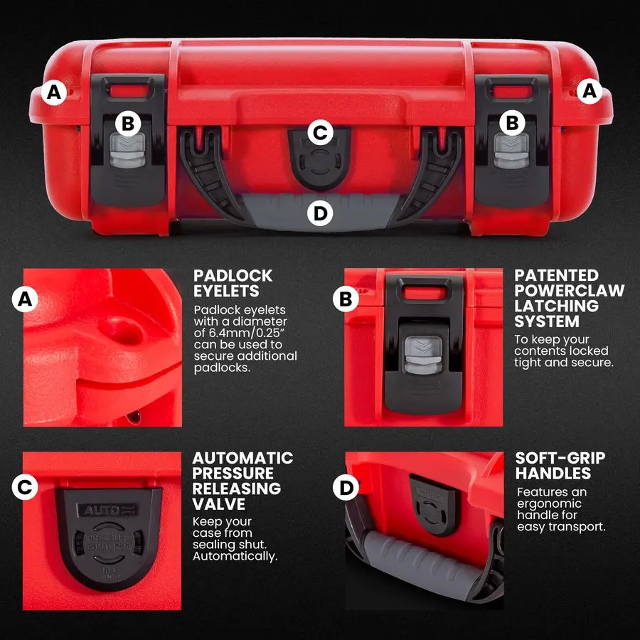 909 صندوق إسعافات أولية مقاوم للماء فارغ ومتين، حقيبة تنظيم الإسعافات الأولية الطبية، تصنيف IP67، مقاوم للغبار، ومقاوم للصدمات، ويطفو #4