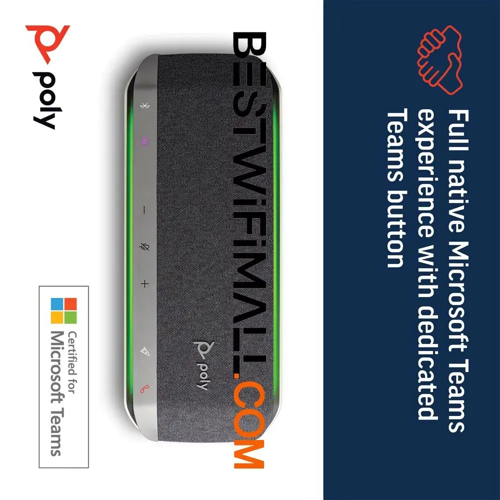 

Poly Sync 40+ Speakerphone, Adapter Microsof Teams Certified USB A USB-C BT700 USB-A