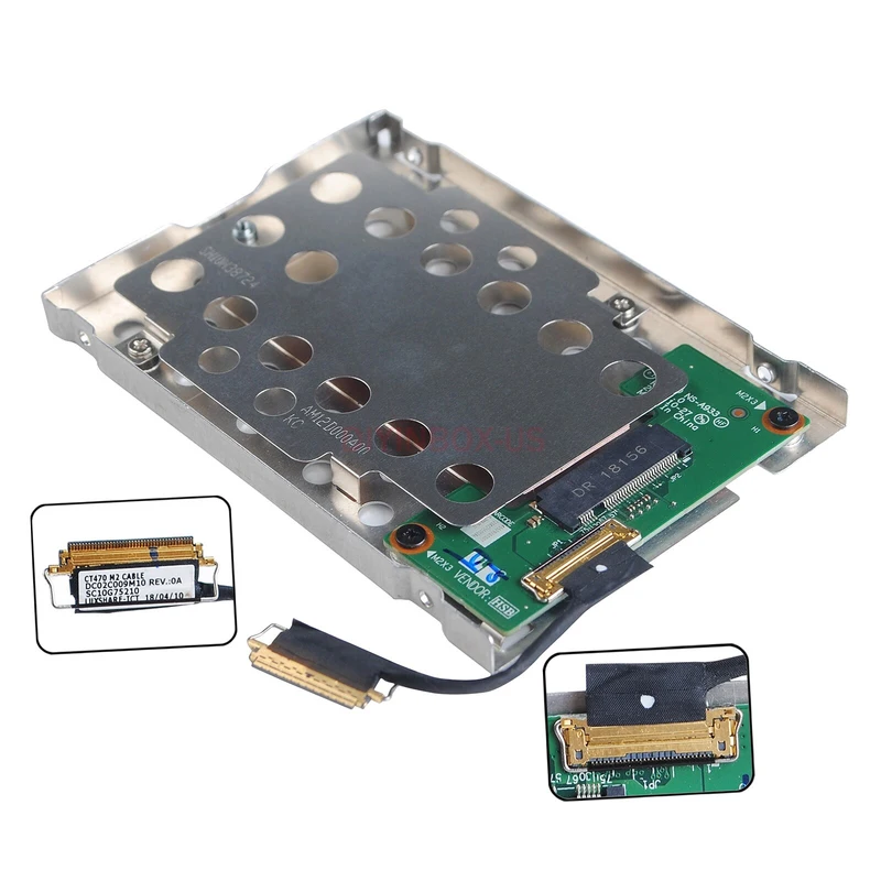 YY+New for  Lenovo ThinkPad T470 T480 SSD HDD NVMe M.2 Adapter Caddy 01AX994 W/ Cable