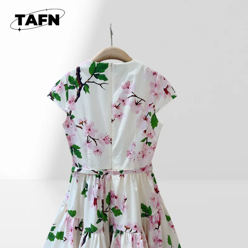 Vestido elegante High Street hermosa moda calidad superior vestido de cachemira de inspiración vintage cómodo Primavera Verano AF2701