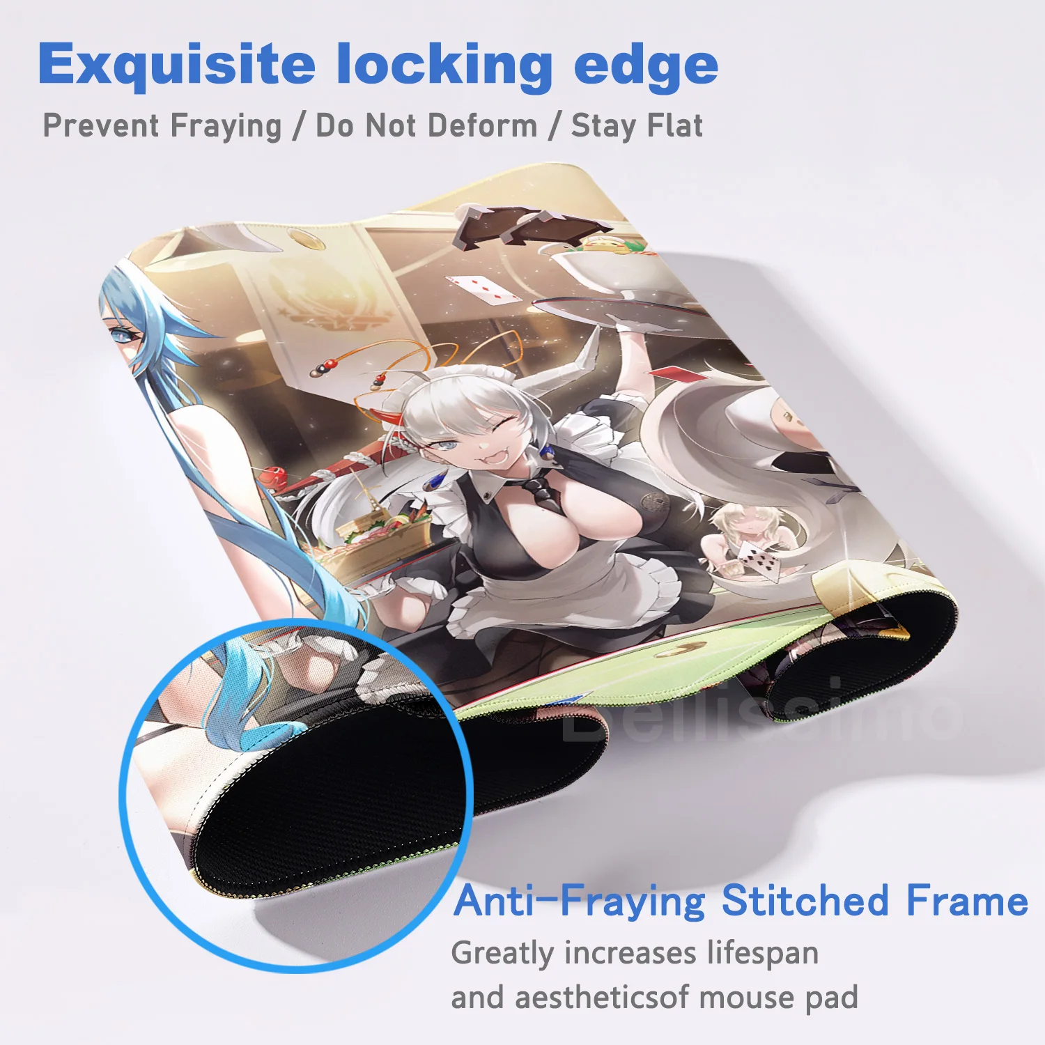 HD Azur Lane Mousepad Keyboard Pad Hindenburg Belfast Xxl Hentai Mouse Pad Extended Desk Mat E-Sports Mats Large Gaming Playmat