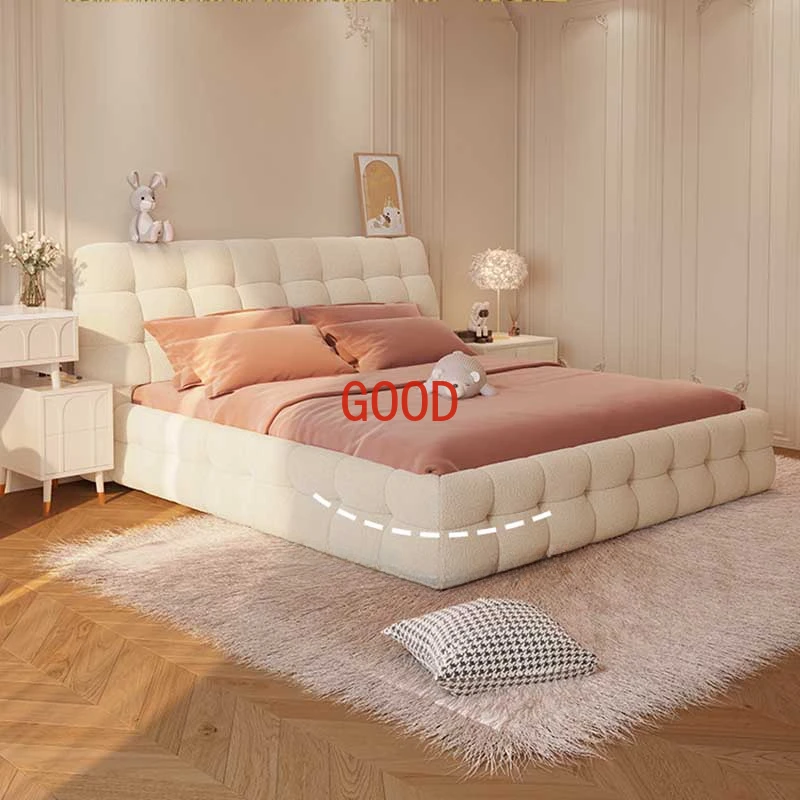 Storage Luxury Double Bed Wood Modern Loft Floor Home Double Bed Queen Girls Sleeping White Cama Box Casal Bedroom Furniture