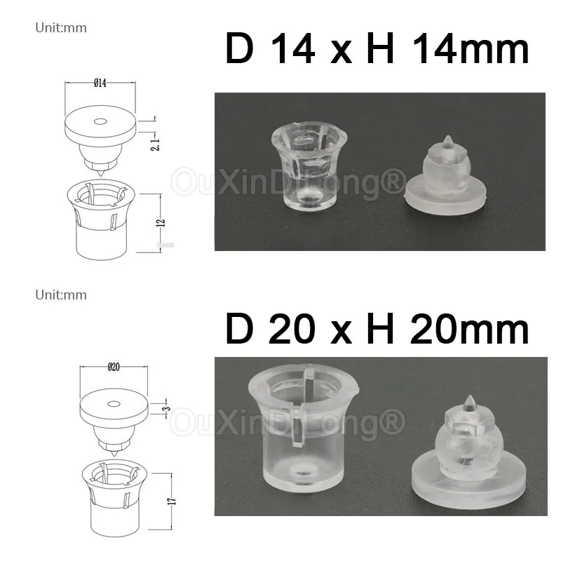 Imagem -02 - Sinalização Acrílica Clara para Publicidade Sinais e Unhas Sinais e Unhas Clipes Ocultos Montagem para Instalar Fg1496 Fg1496 40 Pcs