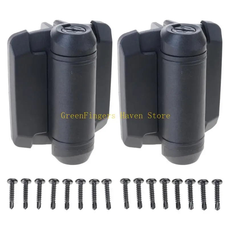F68D 2Pcs Auto Closing Gate Hinge Hardware Heavy Duty Weatherproof Gate Hinges