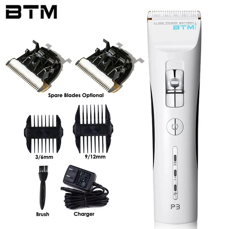 BTM P3 Professional Hair Clipper Cordless Hair Clipper Barber Professional Electric Hair Trimmer Ceramic Cutter for Men Salon