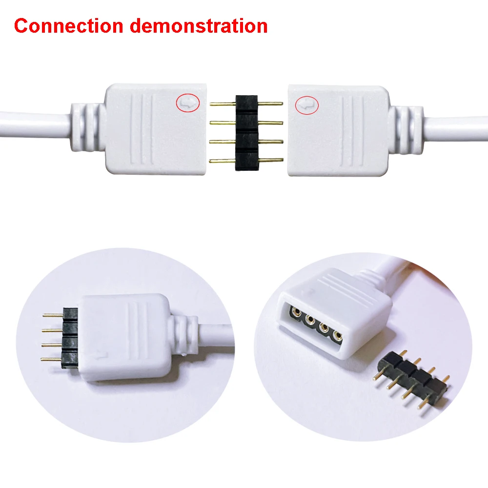 1PCS White 4Pin RGB ARGB SYNC 1 to 2/3/4 Fan LED Stripe Extension Cable Motherboard Light Control