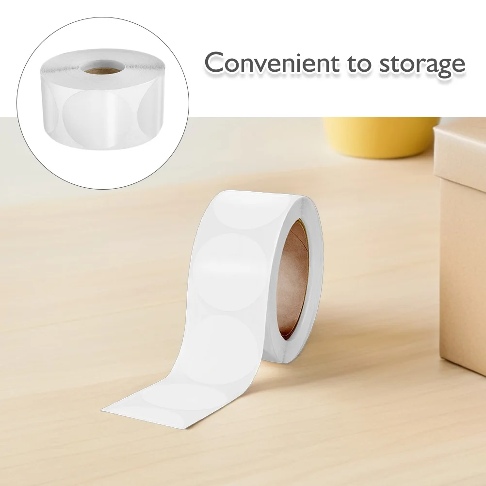 1 rol doorzichtige cirkelstickers, zelfklevende stiplabelstickers voor thuiskantoor, organisatie, codering, zegel, enveloppen, verpakking