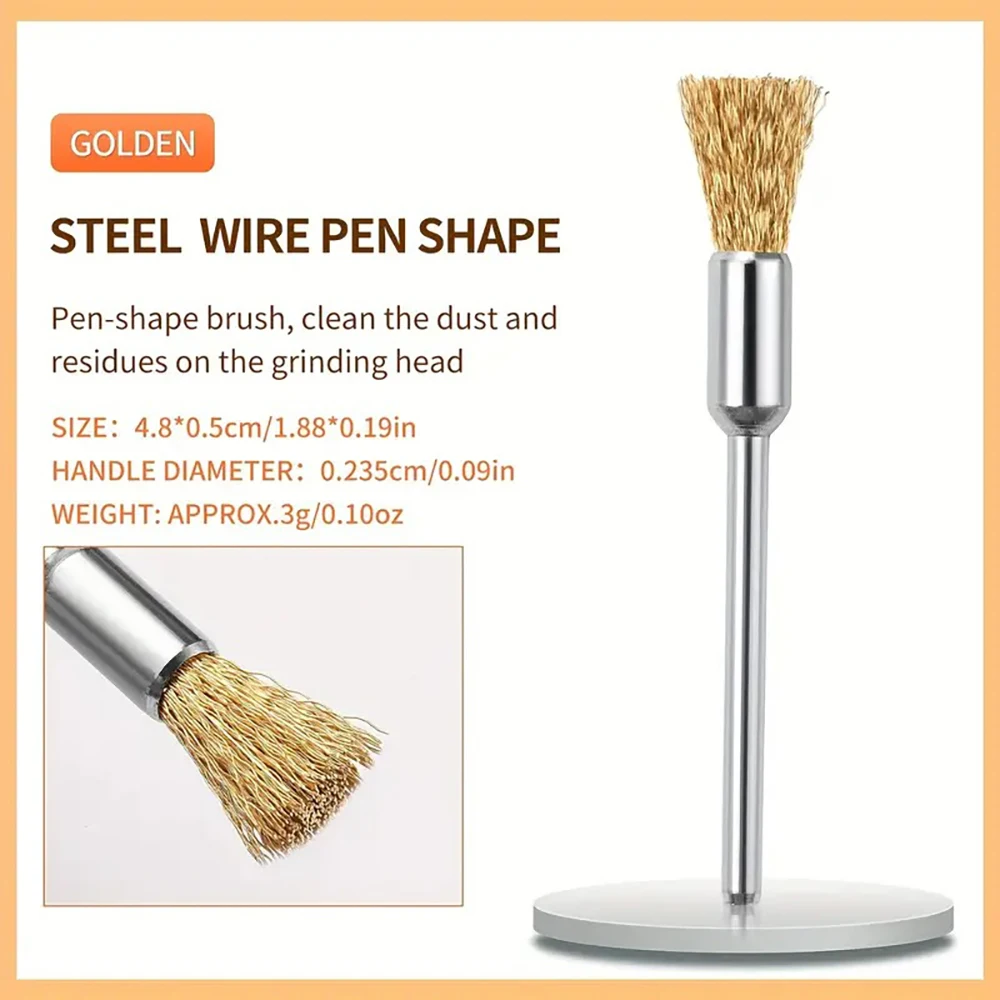 قطعتان من فرش الملفات الكهربائية، عجلات تلميع الأسلاك النحاسية، فرش أكواب تلميع لإزالة الصدأ، أداة مانيكير فنية للأظافر، تنظيف عديم الرائحة