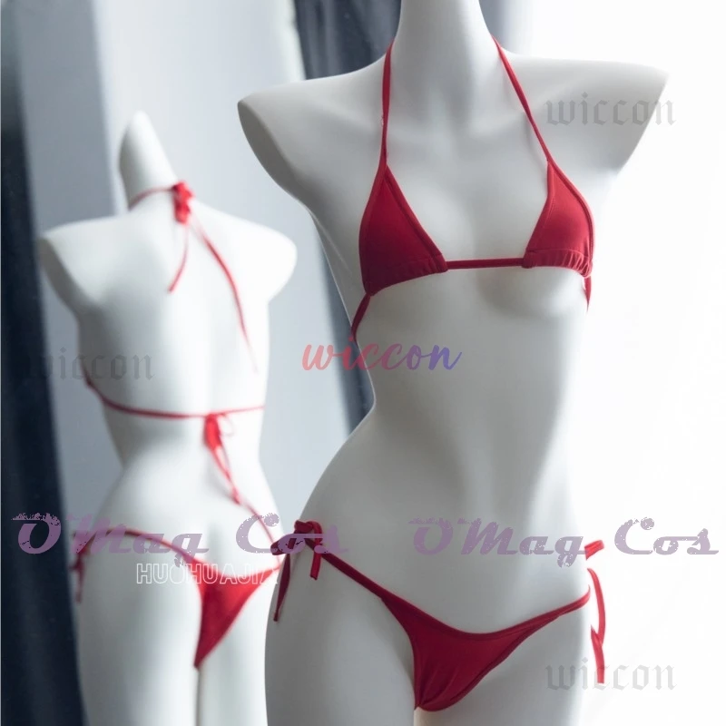 

GODDESS OF VICTORY: NIKKE Red Hood Summer Rapi Cosplay Red Wig Sexy Bikini Shirt Women Game Event Costume