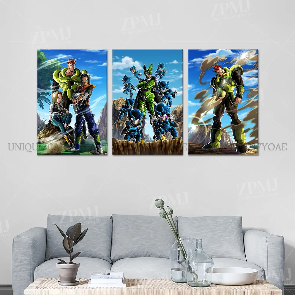 Anime Dragon Ball HD-Drucke, Bilder, Gemälde, Son Goku Super Saiyajin 2, Heimdekoration, Leinwand-Poster, Wandkunst für Zimmer, ohne Rahmen – Detail 2
