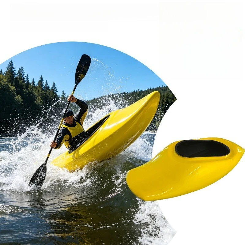 Freestyle Kayak Carbon Fiber River Playboat 1 Person Fishing Lightweight Stable Control Rivers & Lakes