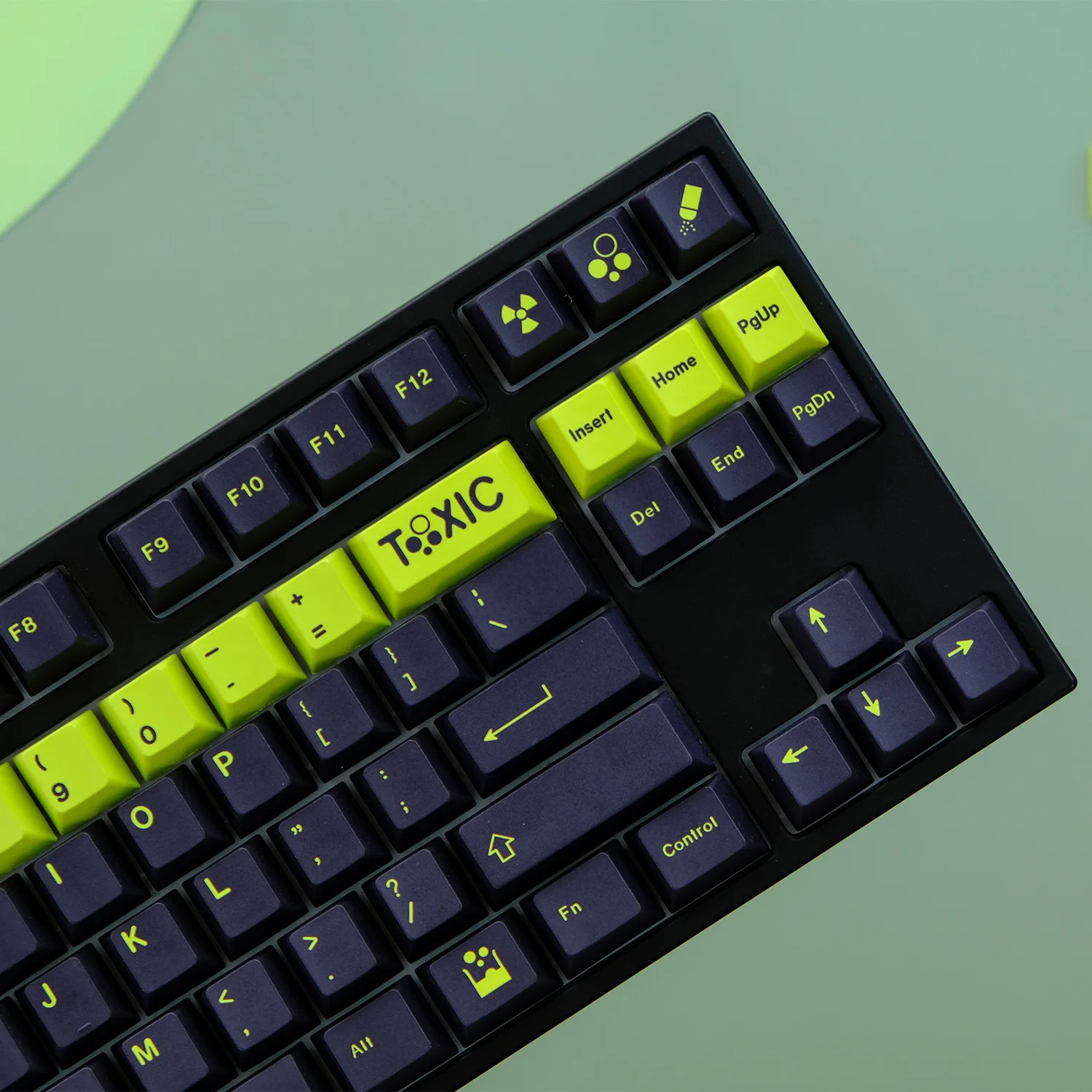 KYOMOT 129 Keys GMK Green Fatal Keycaps Cherry Profile PBT Dye SUB Movie Anime Keycap for MX Switches DIY Mechanical Keyboard