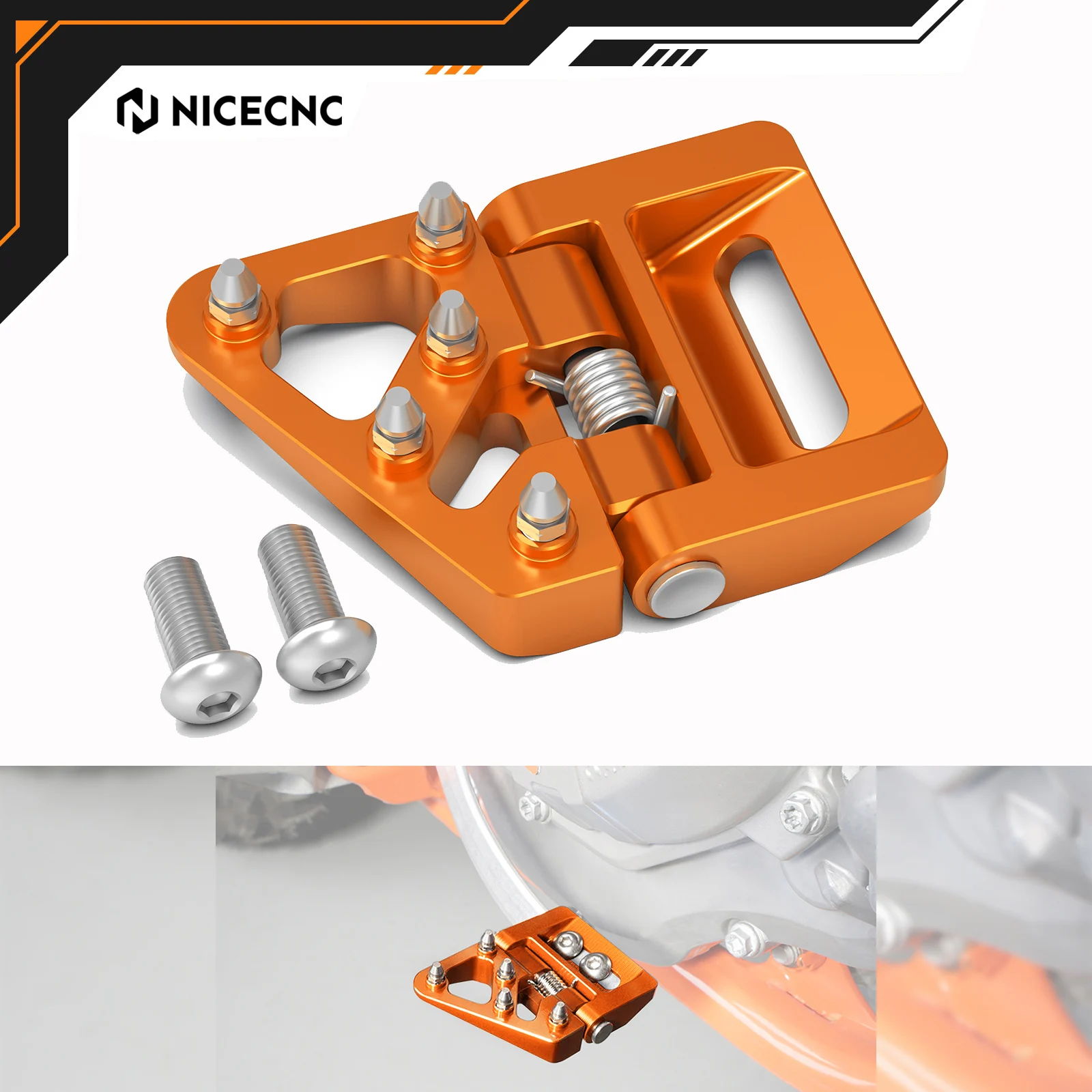 

NICECNC For KTM EXC 300 TPI SX 125 SXF 450 EXCF 350 XCW 500 XC 300 XCF 250 6D 2017-2024 For Husqvarna Rear Brake Pedal Step Tips