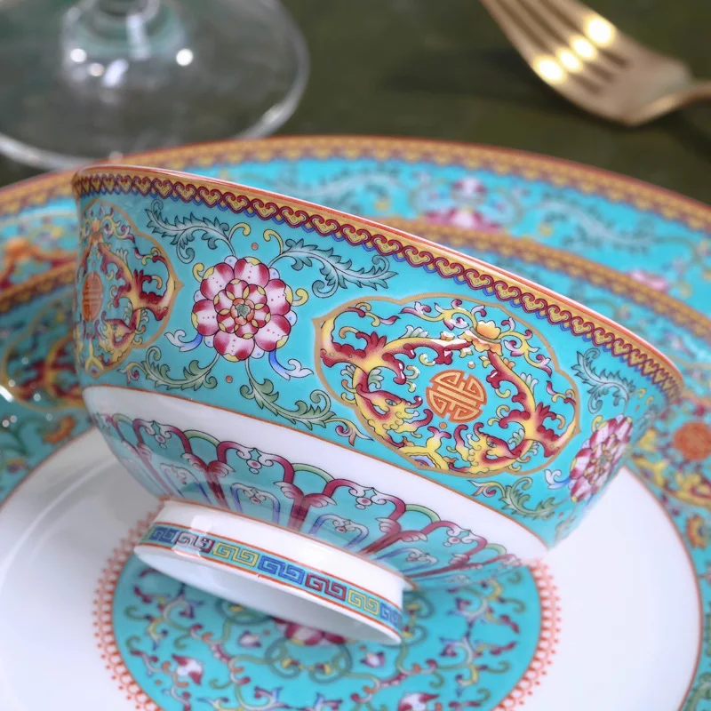 Jingdezhen dishes set, household bone china tableware