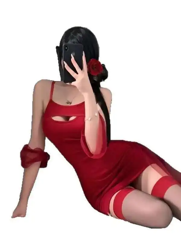 Sexy Secretary Bodycon Dress Elegant Teacher Small Chest Red Date Battle Robe Red Fashion Women Mini Dress Hot Sexy Korean DKZ8