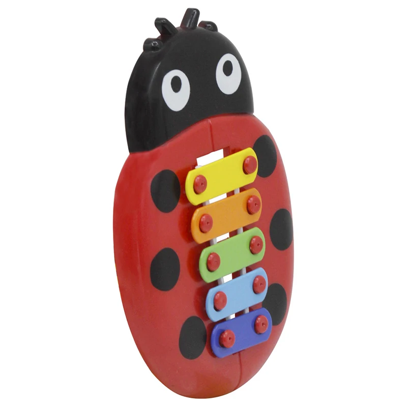 Zabawki muzyczne drewniane instrumenty perkusyjne Instrument muzyczny dla dzieci kreskówka wkładka Beetle Baby Early Learning zabawne zabawki edukacyjne