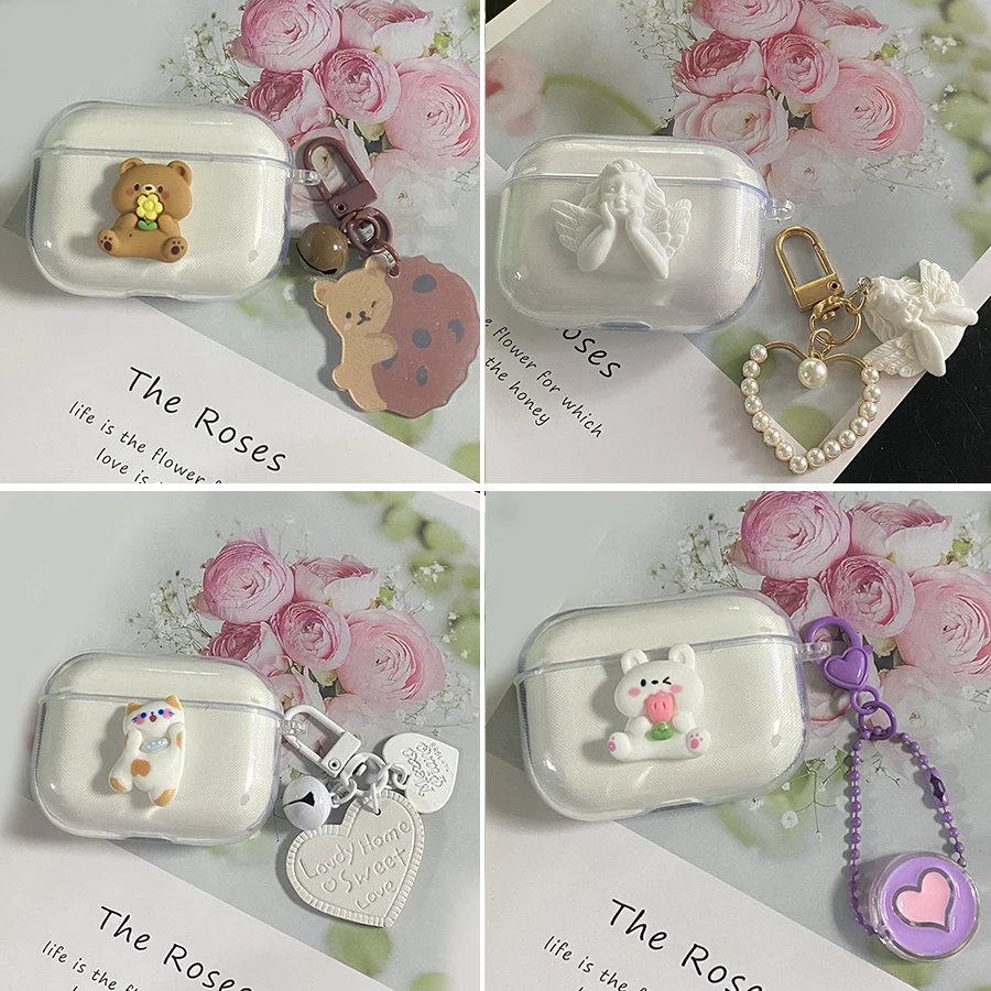 Cute Cat Cover For Anker Soundcore Liberty AIR 2 PRO / Life P3 Case Shell Transparent Earphone Silicone Cover