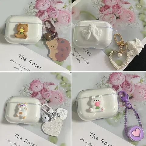 귀여운 고양이 커버, 레드미 버즈 3 라이트, 에어닷 3 프로 케이스, 투명 이어폰 실리콘 커버, 레드미 버즈 3 케이스