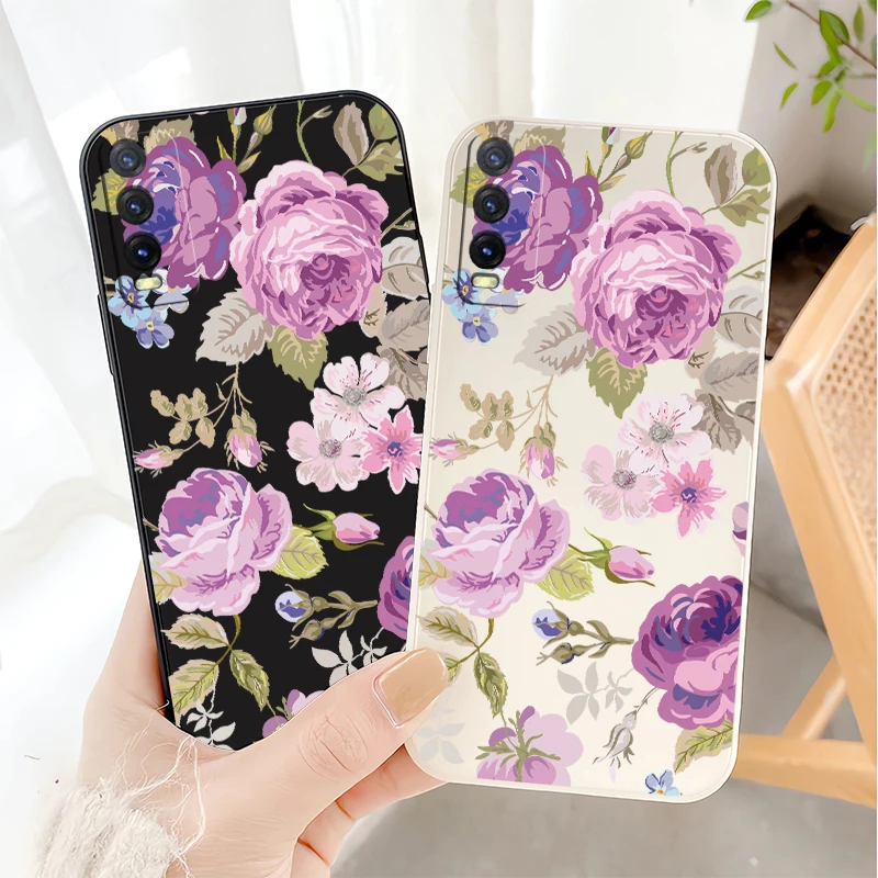 جراب هاتف لهاتف Vivo Y21 Y21S Y21T Y21A Y20I Y20 Y19 Y16 Y04 Y02 Y02S Y22 2022 Y22S Y12S غطاء مقاوم للصدمات من السيليكون