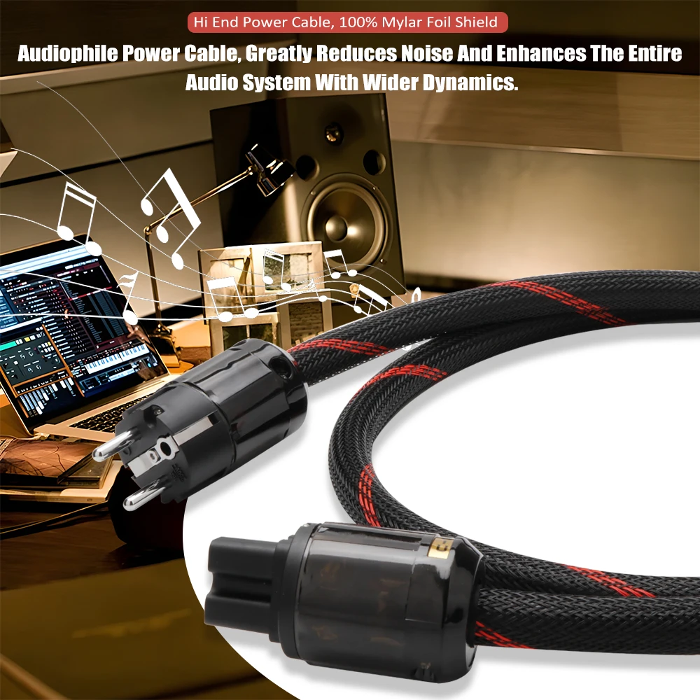 Высококачественный посеребренный шнур питания D504 P004 audiol европейского стандарта, разъем питания стандарта США с гнездовым разъемом IEC